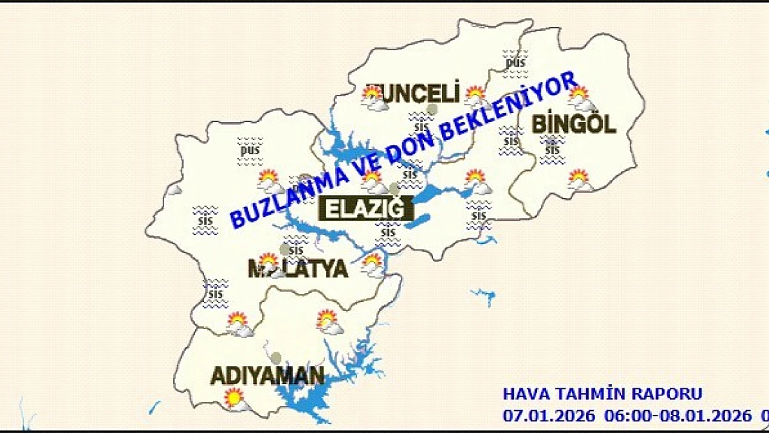 13. Bölge Meteoroloji’den Malatya İçin Soğuk Hava Uyarısı