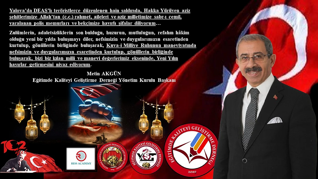 Başkan AKGÜN; “İdrak edeceğimiz Yeni Yıl, ‘Kültürel Kodlarımıza’ uygun, yeni bir başlangıç yapmak için, büyük bir fırsattır.”