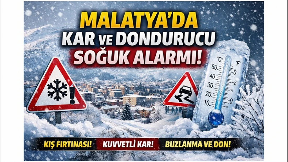 Malatya’da Kar ve Soğuk Alarmı