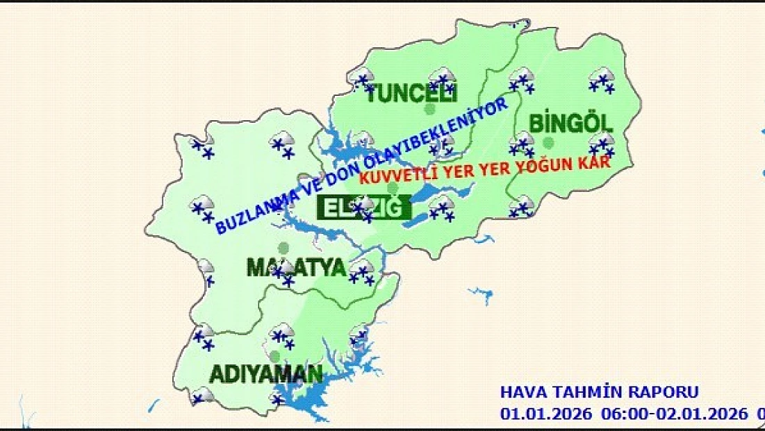 Malatya’da Kış Sert Geliyor: Kar, Tipi ve Don Uyarısı
