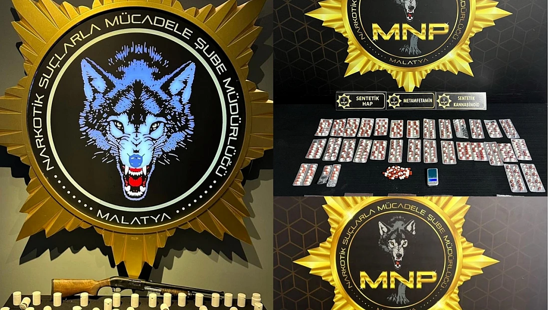 Malatya’da Yüklü Miktarda Uyuşturucu ve Ruhsatsız Silah Ele Geçirildi