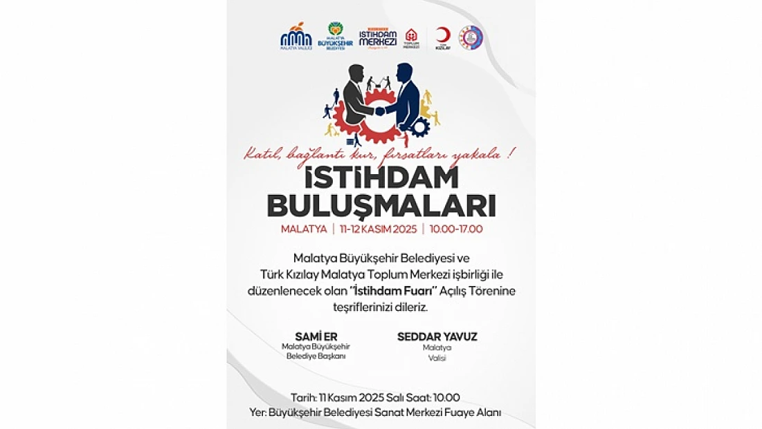 Malatyalılar İçin İş Fırsatı: İstihdam Buluşmaları 11 Kasım’da