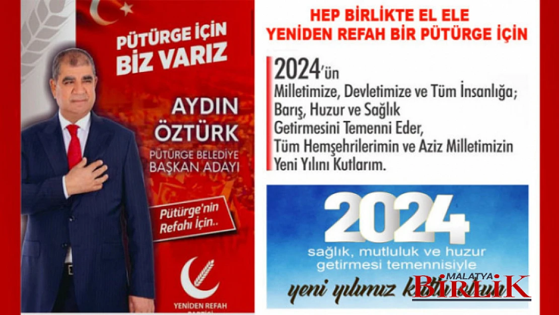 Aydın Öztürk, Yeni Yıla Yeni Umutlarla Gireceğiz