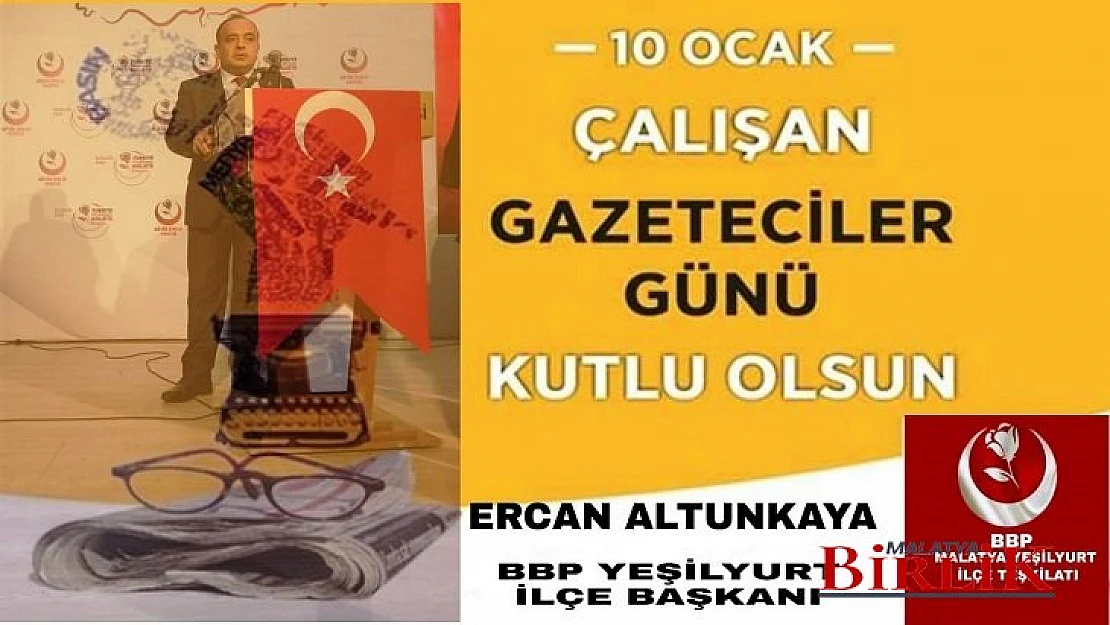 Başkan Altunkaya'dan 10 Ocak Çalışan Gazeteciler Günü Kutlama Mesajı