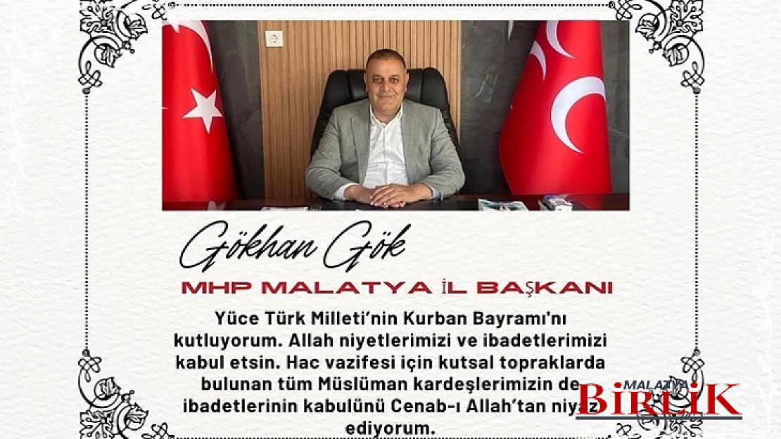 Başkan Gök'ten Kurban Bayramı Mesajı