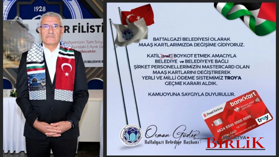 Başkan Güder'in Talimatıyla Battalgazi Belediyesi TROY Karta Geçiyor