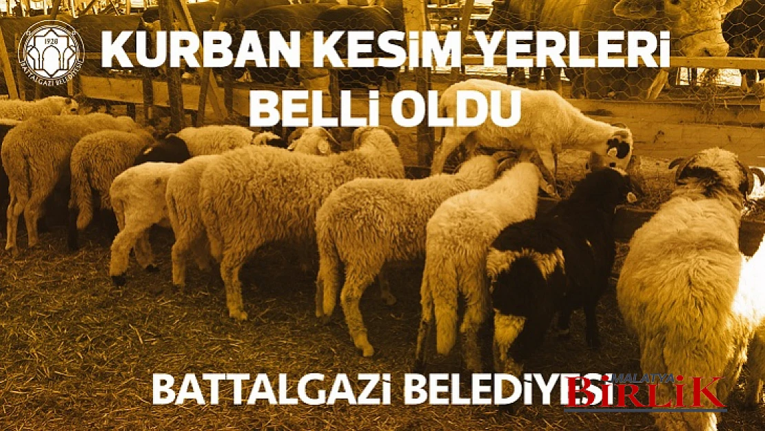 Battalgazi Belediyesi Kurban Kesim Yerlerini Belirledi