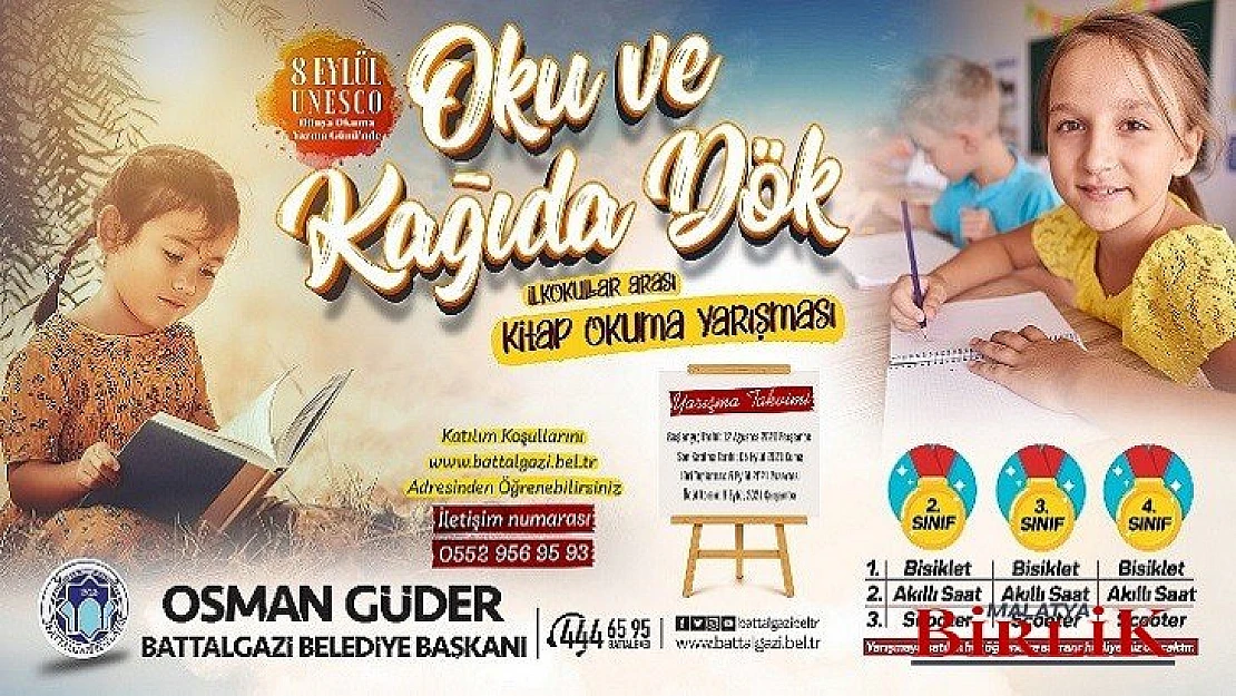 Battalgazi Belediyesi'nden Ödüllü Kitap Okuma Yarışması