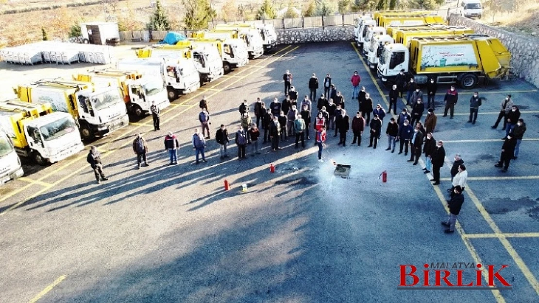 Battalgazi Belediyesi'nden Personeline Yangın Tatbikatı