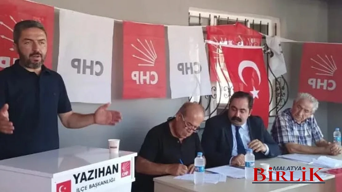 CHP Yazıhan İlçe Kongresinde Şah Murat Çalışkan Güven Tazeledi