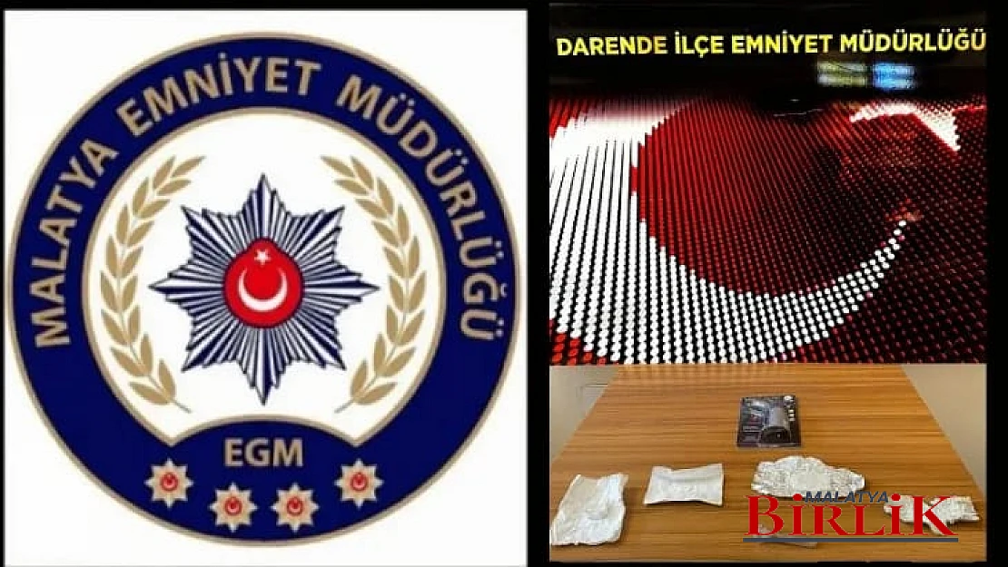 Darende'de Polis Kontrolünde Uyuşturucu Yakalandı