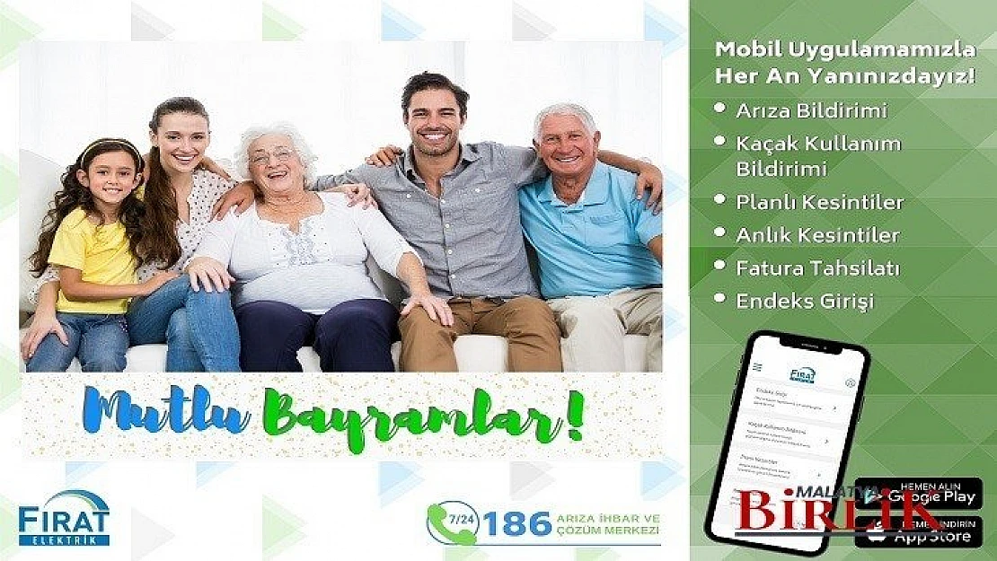 FIRAT EDAŞ Bayramda Kesintisiz Enerji İçin Her An Yanınızda!