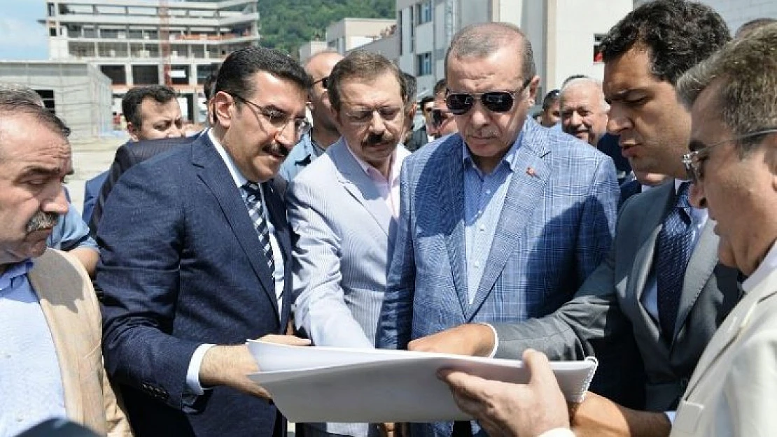 Bakan Tüfenkci, Cumhurbaşkanı Erdoğan'a Sarp Gümrük Kapısı'nda