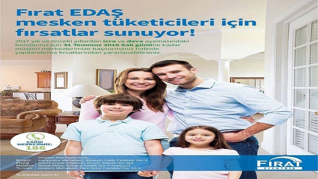 FIRAT EDAŞ' Tan Abonelerine Ödemede Büyük Kolaylık