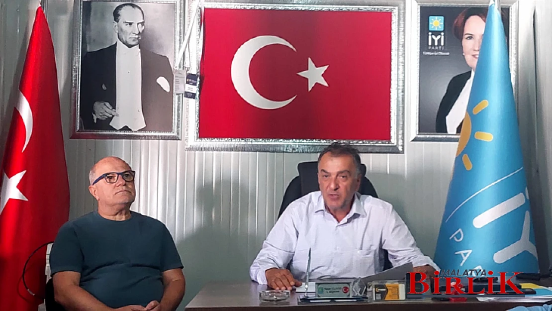 İYİ Parti Malatya İl Başkanlığı'ndan Açıklama