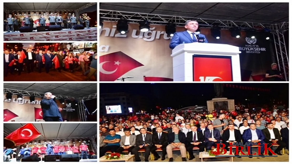 Malatya, 15 Temmuz Demokrasi ve Milli Birlik Günü'nün 6. Yıl Dönümünde Tek Yürek Oldu