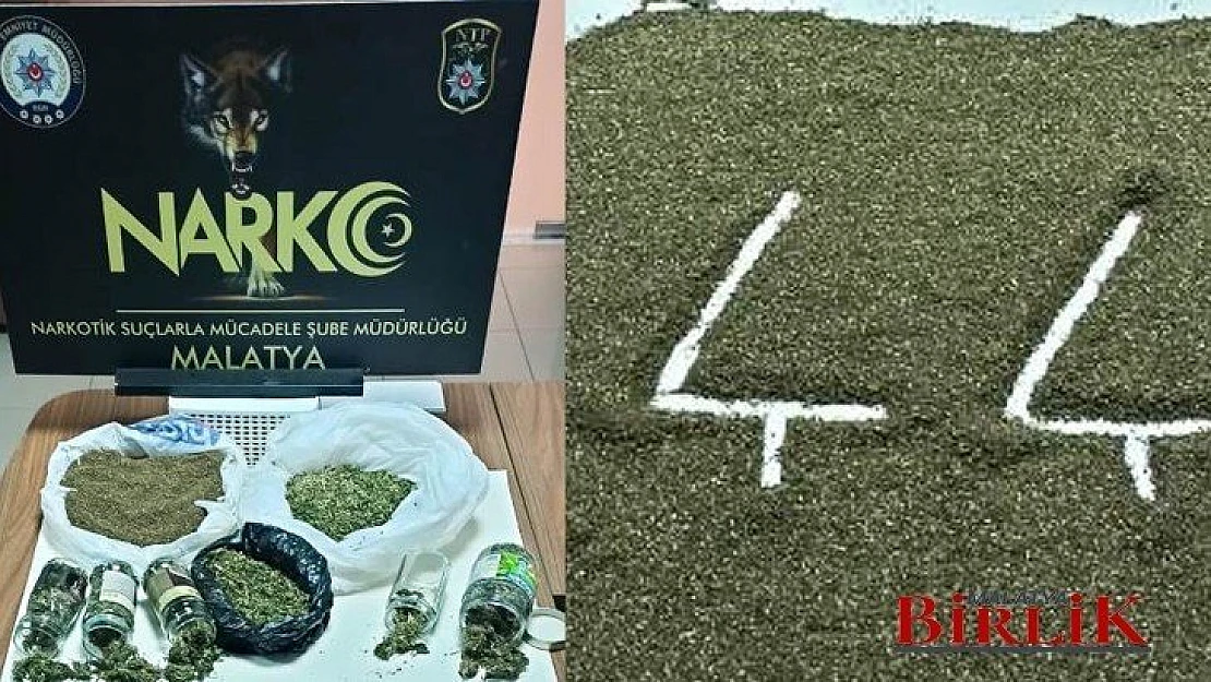 Malatya'da 2 Kilo 918 Gr Esrar Ele Geçirildi