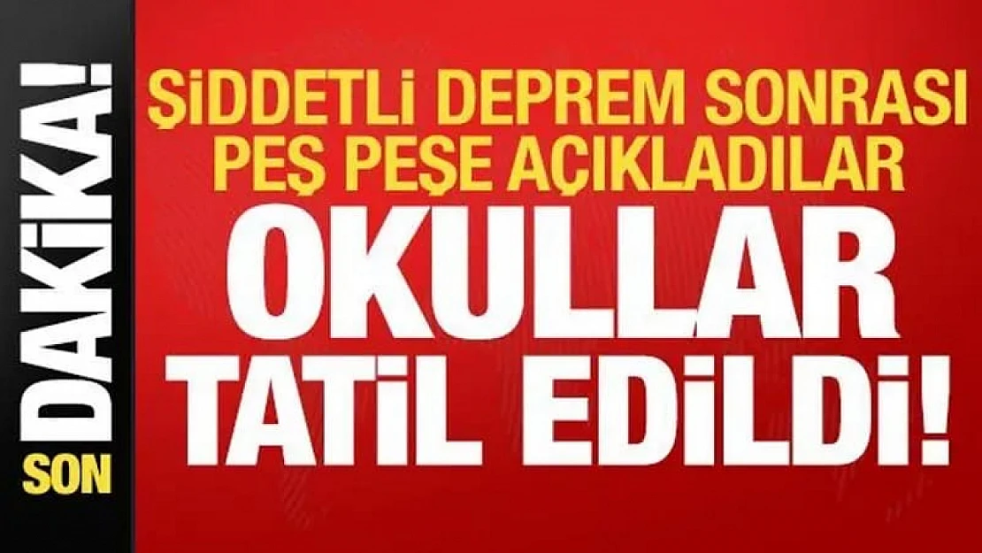 Malatya'da Okullar Tatil Edildi