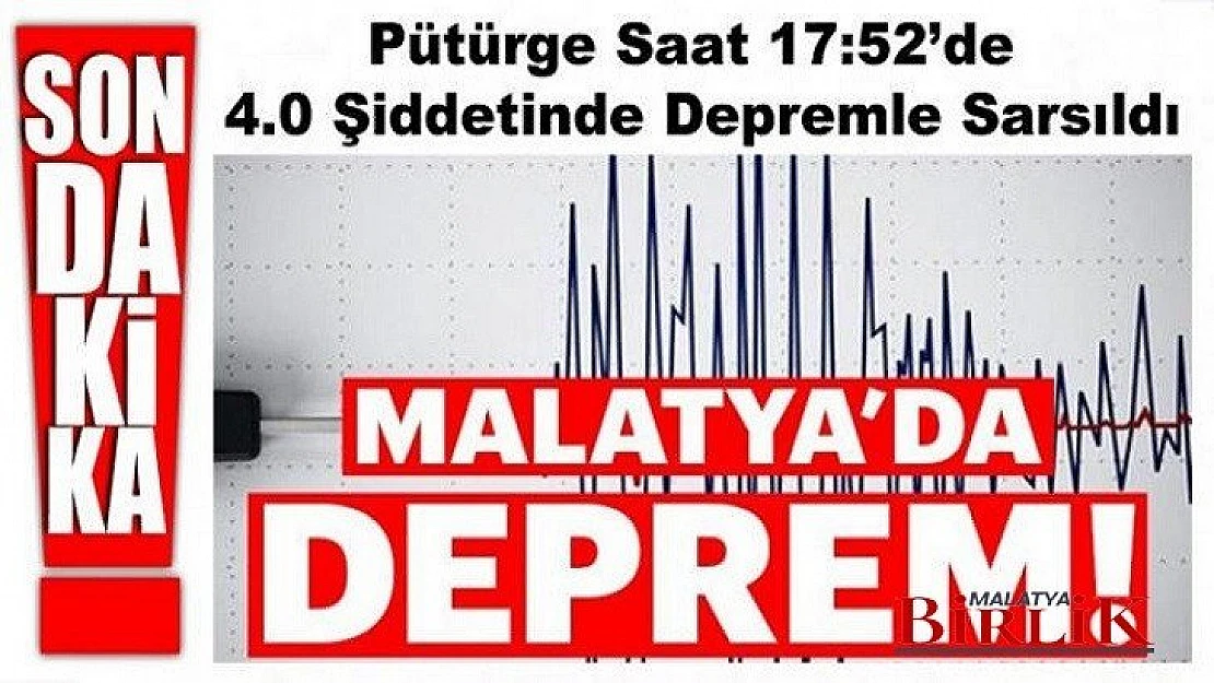Malatya'daki Deprem Elazığ'da da Hissedildi