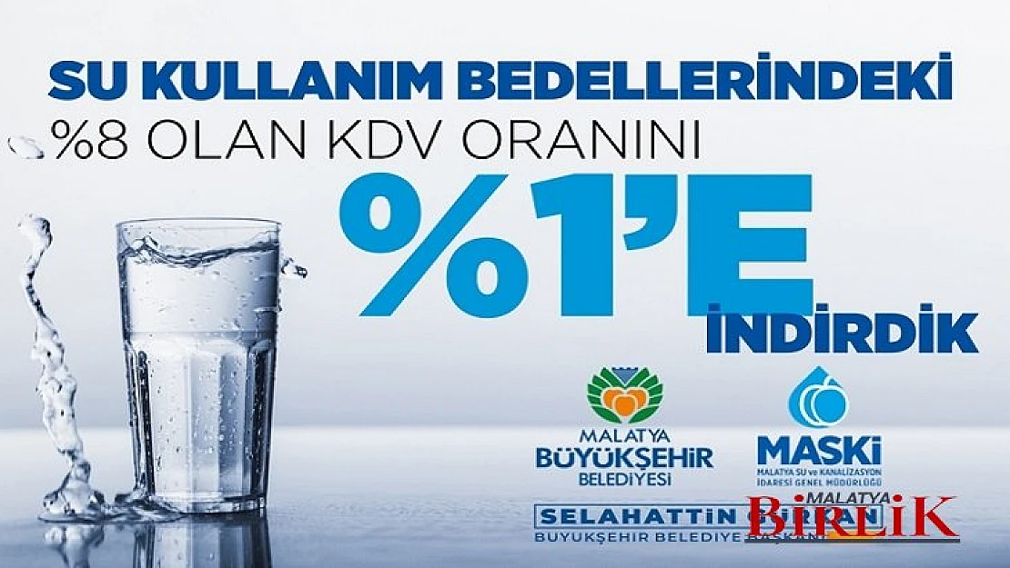 MASKİ, Su Fiyatlarında KDV İndirimi Yaptı