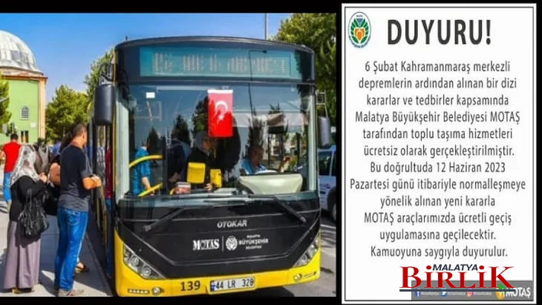 MOTAŞ'tan Ulaşımla İlgili Önemli Açıklama