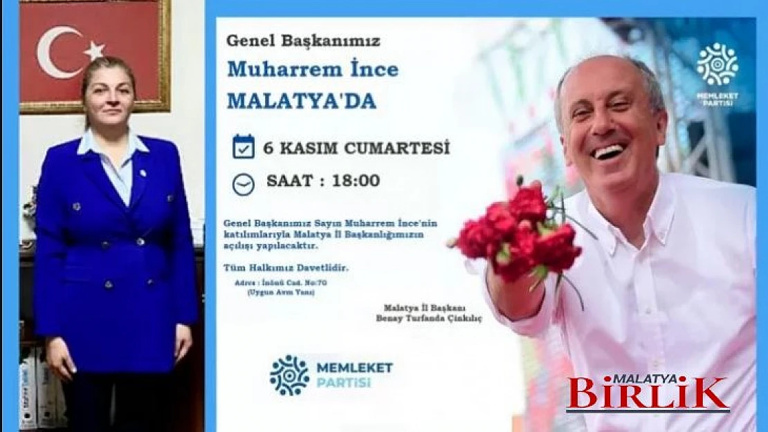 Muharrem İnce Malatya'ya Geliyor