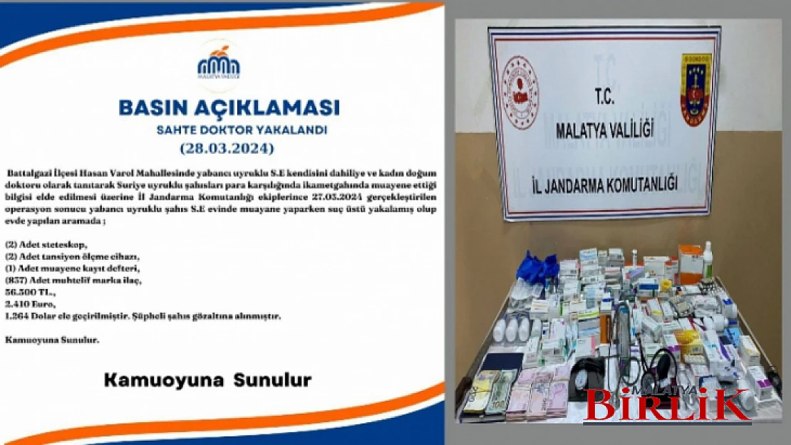 Sahte Doktor Suçüstü Yakalandı