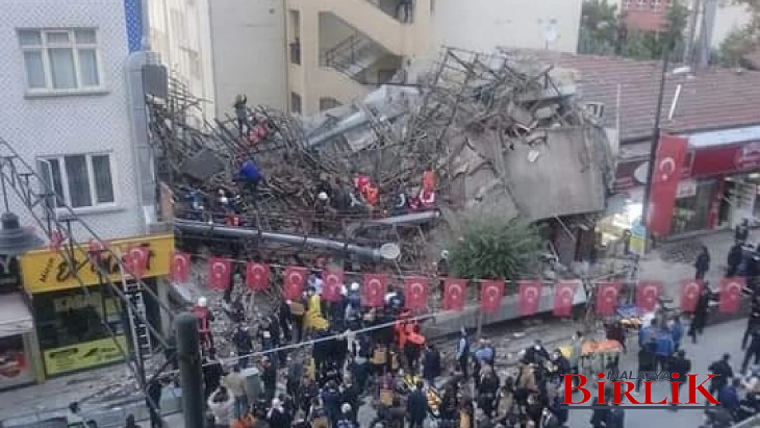 Son Dakika! Malatya'da Bina Çöktü