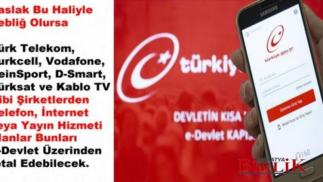 Telefon ve İnternet Aboneliği İptali E Devlet'ten Yapılacak