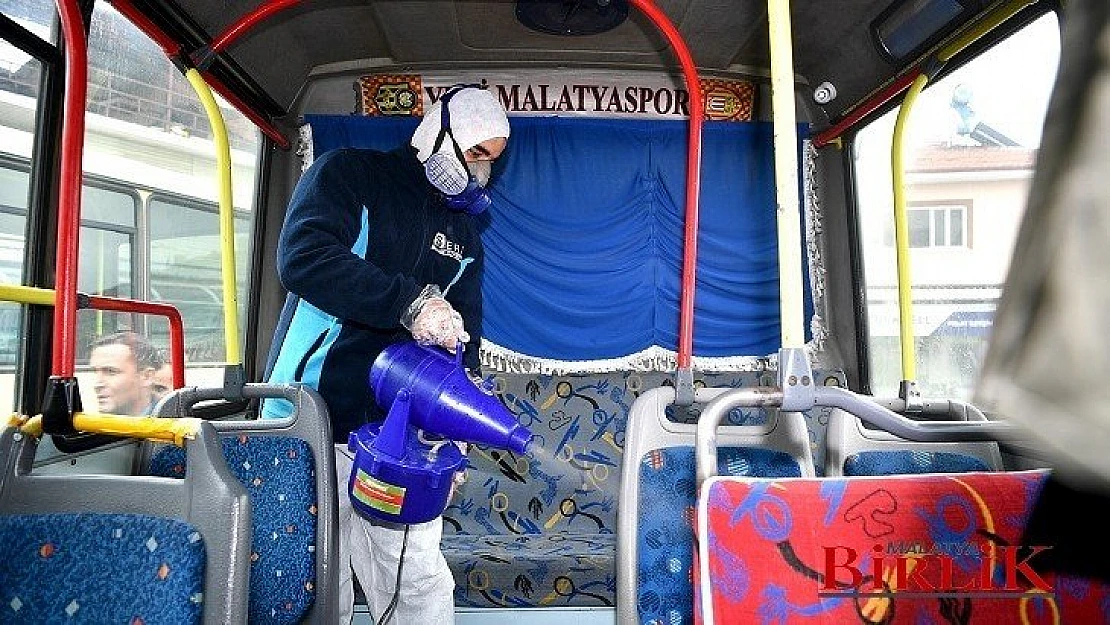 Toplu Taşıma Araçları Dezenfekte Ediliyor
