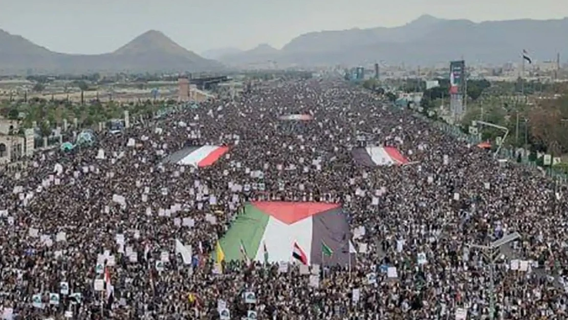Yemen'den Gazze'ye Milyonluk Destek Gösterisi
