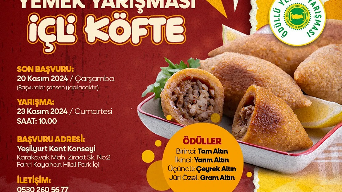 Yeşilyurt Belediyesi ve Yeşilyurt Kent Konseyi'nden İçli Köfte Yemek Yarışması