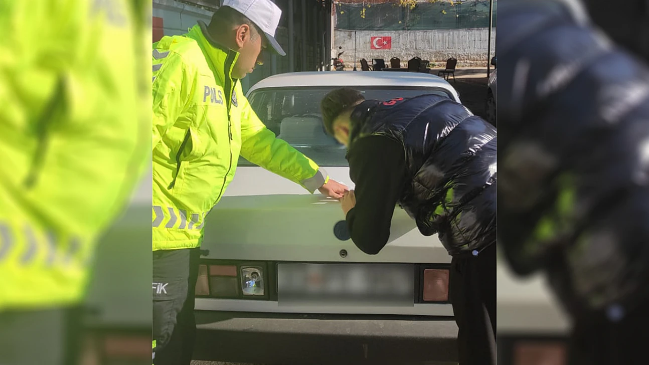 Aracında 'cinayet mamo' yazısı bulunan sürücü cezalandırıldı