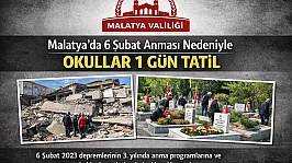 Malatya Valiliği Açıkladı: 6 Şubat'ta Okullar Kapalı Olacak