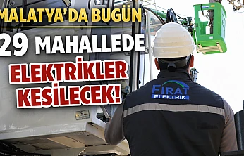 29 Mahallede Elektrikler Kesilecek