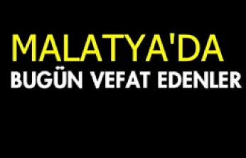7 Kasım 2025 Malatya'da Bugün Vefat Edenler