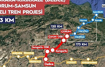 Ankara-Kırıkkale-Çorum-Samsun Hızlı Demiryolu'nda çalışmalar sürüyor