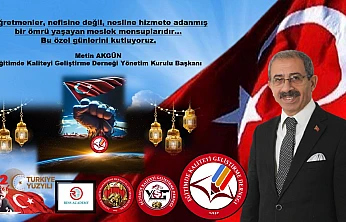 Başkan Akgün'den 24 Kasım Öğretmenler Günü Kutlama Mesajı...