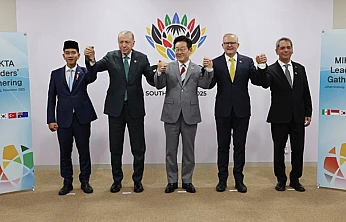 Cumhurbaşkanı Erdoğan, MIKTA üyesi ülkelerin liderleriyle bir araya geldi
