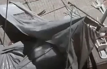 Doğanşehir'de Fırtına Taziye Çadırını Uçurdu