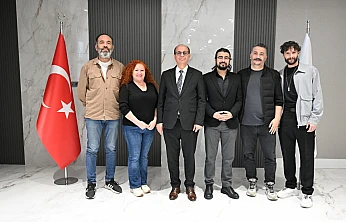 'Gençlik Ve Ailem' Temalı 1.Kısa Film Yarışması Konuklarından Başkan Geçit'e Ziyaret!