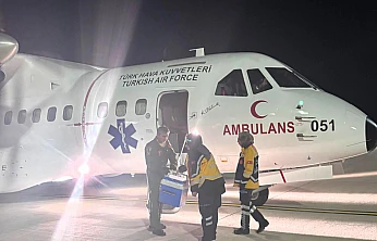 Karaciğer Grefti Askeri Ambulans Uçakla Malatya'ya Getirildi