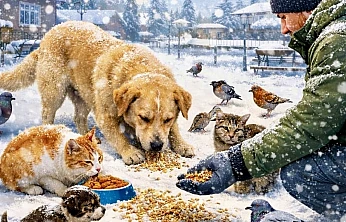 Kışın Sert Şartlarında Hayvanlar İçin Dayanışma Çağrısı