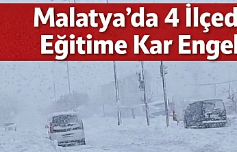 Malatya'da 13 Ocak'ta 4 İlçede Eğitim Yok