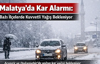 Meteoroloji Uyardı: Malatya'da Buzlanma, Don ve Çığ Tehlikesi