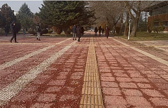 Pembe Yol Çakıl Taşlı Yola Döndü