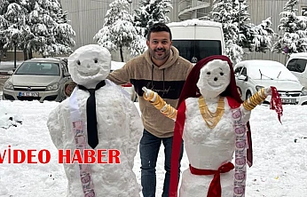 Soğuk Havada Sıcacık Görüntüler: Malatyalı Esnaftan Kardan Düğün