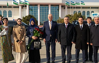 TBMM Başkanı Kurtulmuş, resmi temaslar için Özbekistan'da