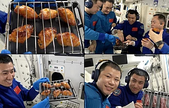 Uzayda Tavuk Kanat Keyfi: Çinli Astronotlar Yeni Fırınla Sıcak Yemek Pişirdi