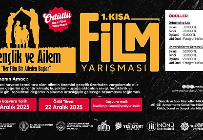 1.Kısa Film Festivali'nde Son Başvuru 15 Aralık!